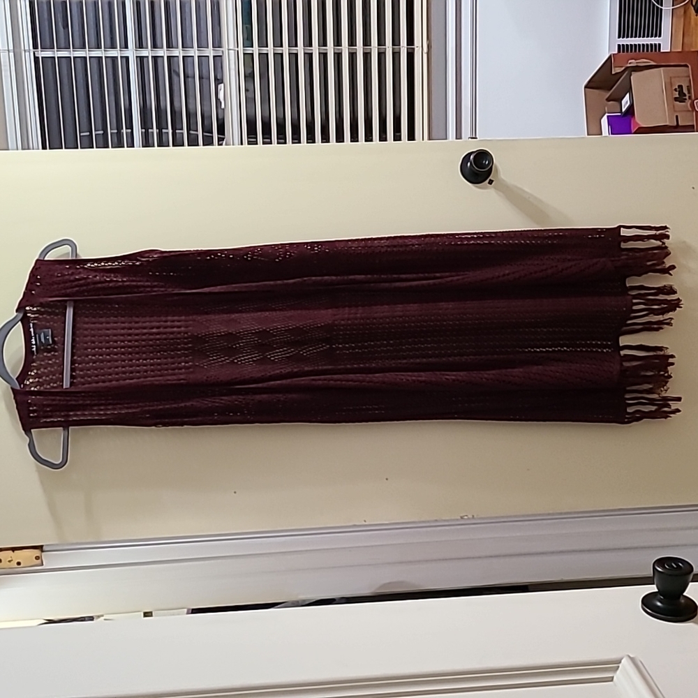 Long fringed sweater vest